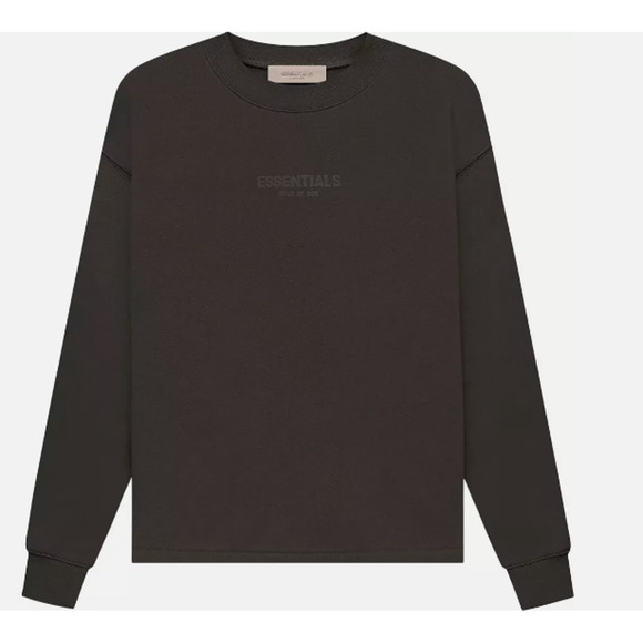 Fear Of God Essentials Relaxed Crewneck Off Black Sz XS Oversized 192SU222075F - Picture 1 of 2